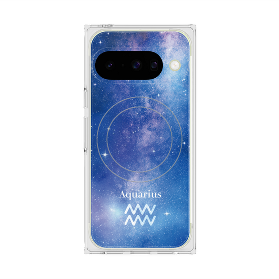 プレミアムスクエアケース with Pixelsnap［ STARRY SIGNS - オリジナル - Aquarius ］
