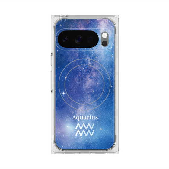 プレミアムスクエアケース with Pixelsnap［ STARRY SIGNS - オリジナル - Aquarius ］