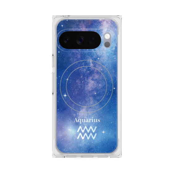 プレミアムスクエアケース with Pixelsnap［ STARRY SIGNS - オリジナル - Aquarius ］