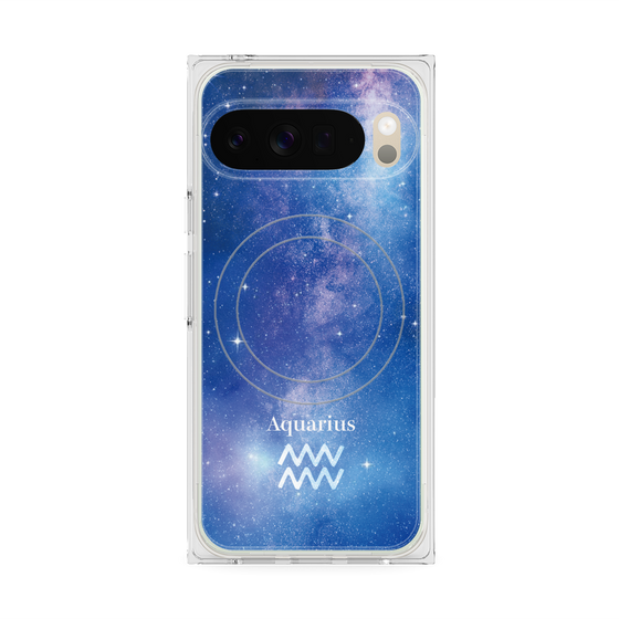 プレミアムスクエアケース with Pixelsnap［ STARRY SIGNS - オリジナル - Aquarius ］