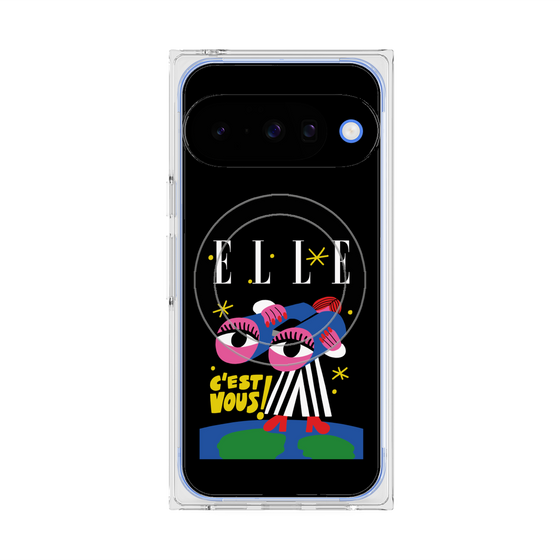 プレミアムスクエアケース with Pixelsnap［ ELLE - 80 YEARS - CACHETEJACK ］