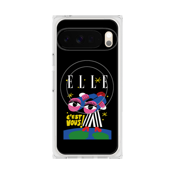プレミアムスクエアケース with Pixelsnap［ ELLE - 80 YEARS - CACHETEJACK ］