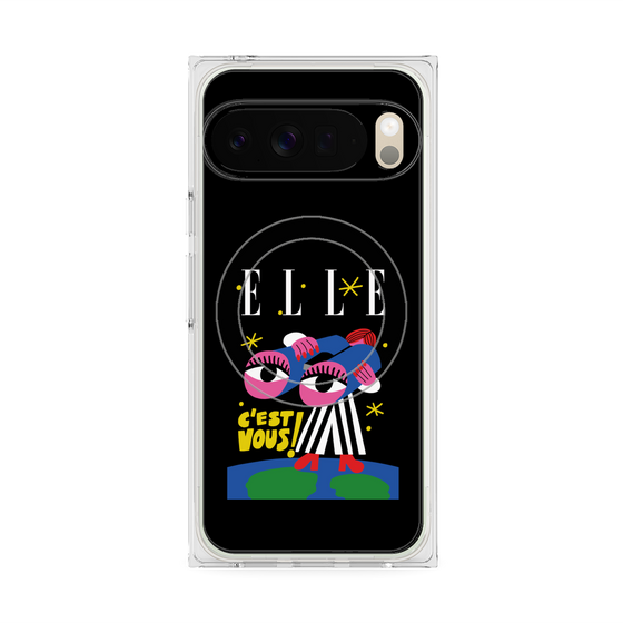 プレミアムスクエアケース with Pixelsnap［ ELLE - 80 YEARS - CACHETEJACK ］