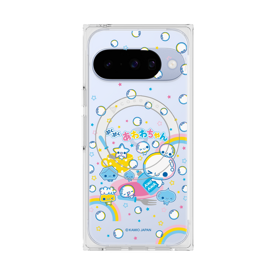 プレミアムスクエアケース with Pixelsnap［ ぷくぷくあわわちゃん - しゃぼんだま ］