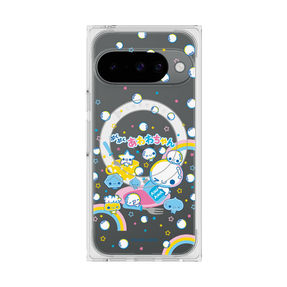プレミアムスクエアケース with Pixelsnap［ ぷくぷくあわわちゃん - しゃぼんだま ］