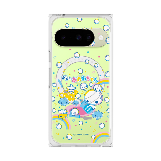 プレミアムスクエアケース with Pixelsnap［ ぷくぷくあわわちゃん - しゃぼんだま ］