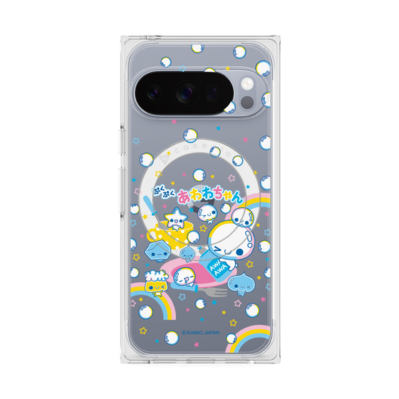 プレミアムスクエアケース with Pixelsnap［ ぷくぷくあわわちゃん - しゃぼんだま ］