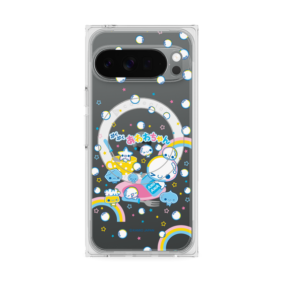 プレミアムスクエアケース with Pixelsnap［ ぷくぷくあわわちゃん - しゃぼんだま ］
