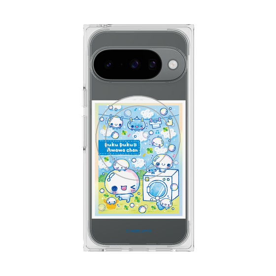 プレミアムスクエアケース with Pixelsnap［ ぷくぷくあわわちゃん - ランドリー ］