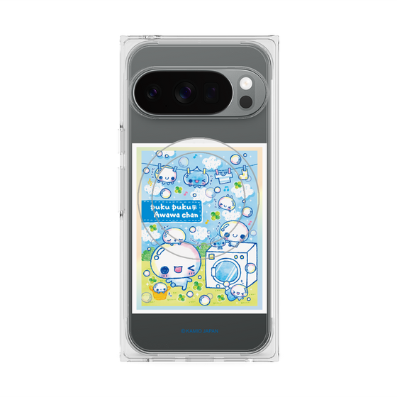 プレミアムスクエアケース with Pixelsnap［ ぷくぷくあわわちゃん - ランドリー ］