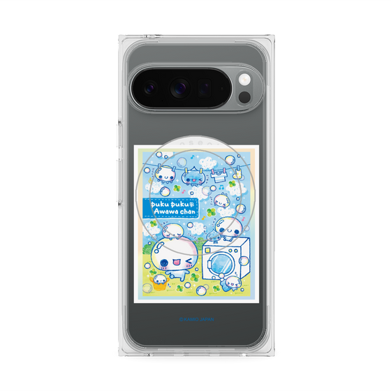 プレミアムスクエアケース with Pixelsnap［ ぷくぷくあわわちゃん - ランドリー ］