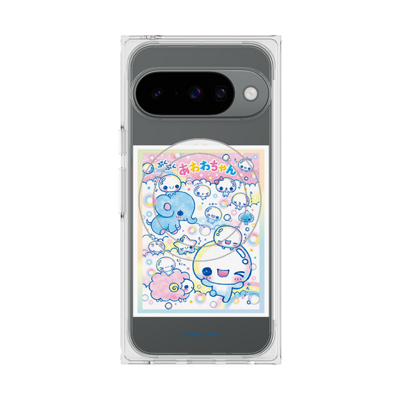 プレミアムスクエアケース with Pixelsnap［ ぷくぷくあわわちゃん - お友達 ］