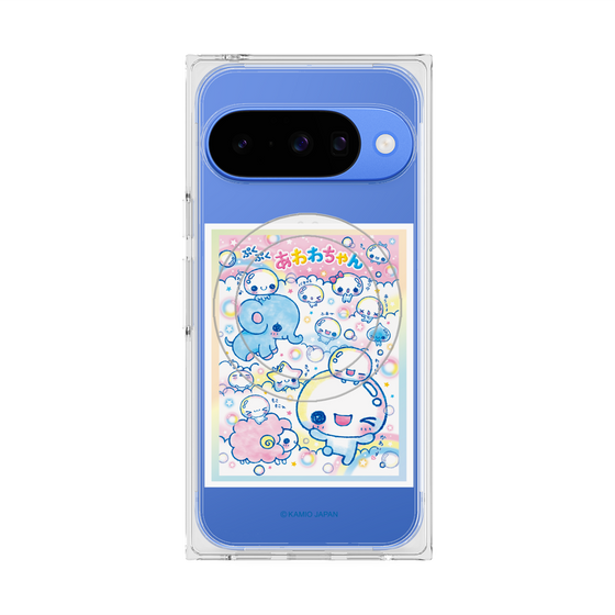 プレミアムスクエアケース with Pixelsnap［ ぷくぷくあわわちゃん - お友達 ］
