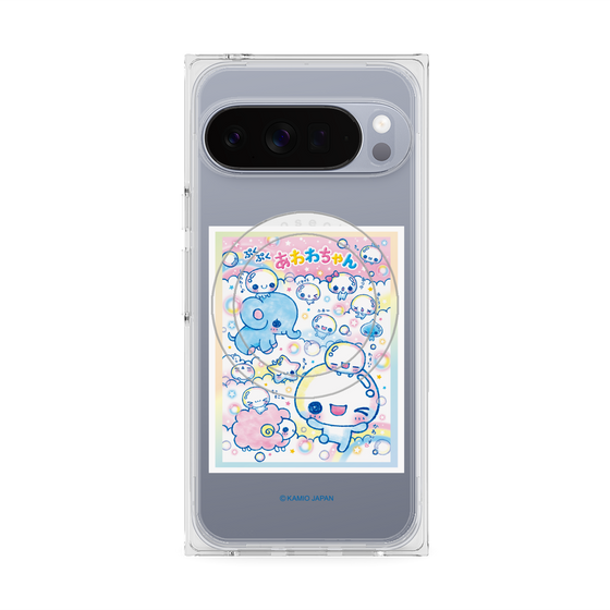 プレミアムスクエアケース with Pixelsnap［ ぷくぷくあわわちゃん - お友達 ］