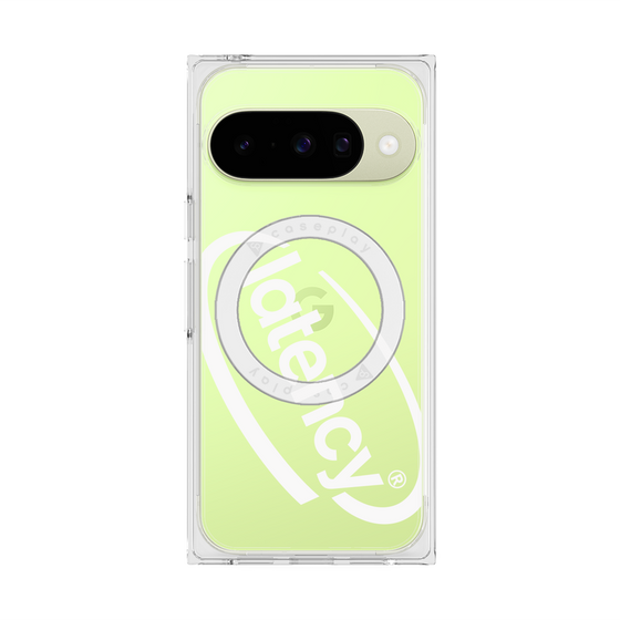 プレミアムスクエアケース with Pixelsnap［ LATENCY - Circle logo - Clear ］
