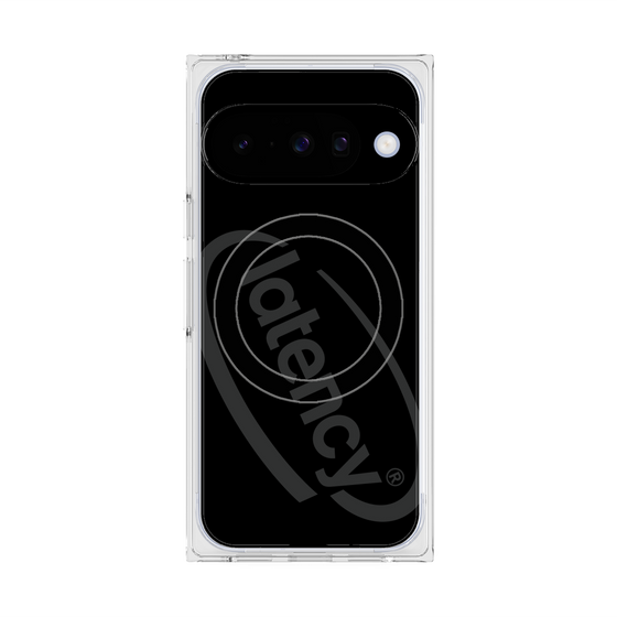 プレミアムスクエアケース with Pixelsnap［ LATENCY - Circle logo - Black ］