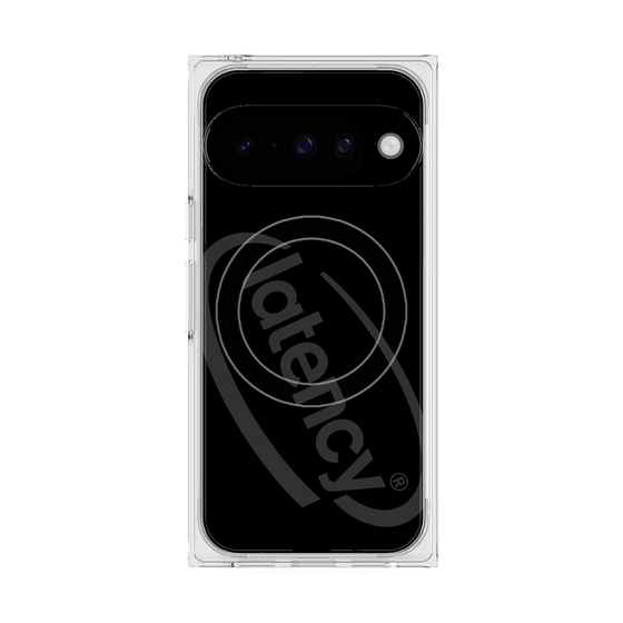 プレミアムスクエアケース with Pixelsnap［ LATENCY - Circle logo - Black ］