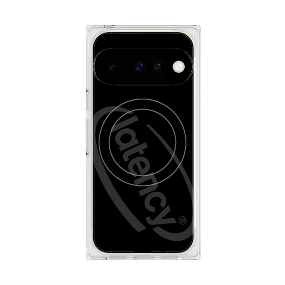 プレミアムスクエアケース with Pixelsnap［ LATENCY - Circle logo - Black ］