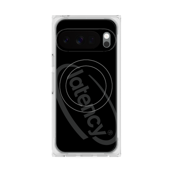 プレミアムスクエアケース with Pixelsnap［ LATENCY - Circle logo - Black ］