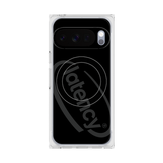 プレミアムスクエアケース with Pixelsnap［ LATENCY - Circle logo - Black ］