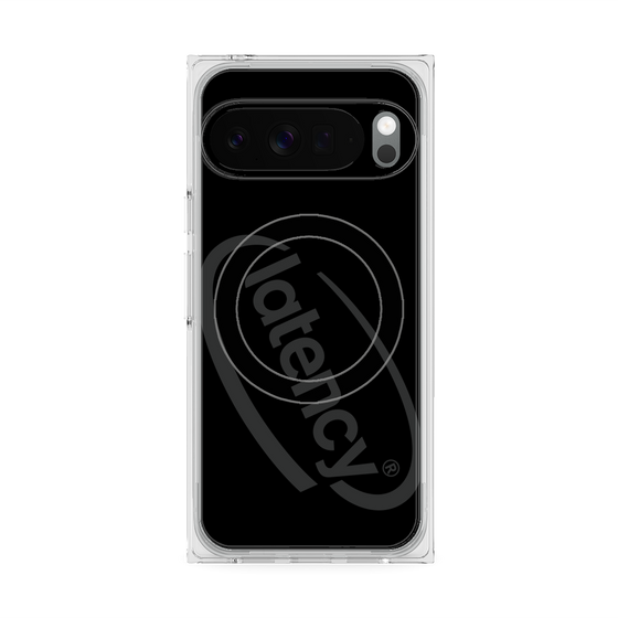 プレミアムスクエアケース with Pixelsnap［ LATENCY - Circle logo - Black ］