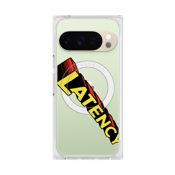 プレミアムスクエアケース with Pixelsnap［ LATENCY - Rock logo - Clear ］