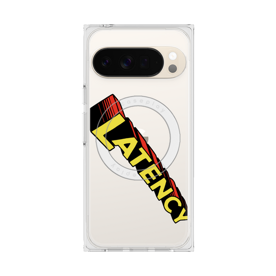プレミアムスクエアケース with Pixelsnap［ LATENCY - Rock logo - Clear ］