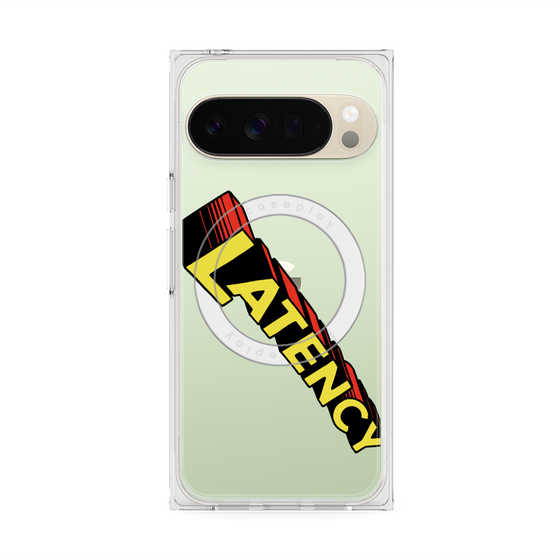 プレミアムスクエアケース with Pixelsnap［ LATENCY - Rock logo - Clear ］
