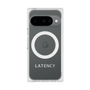 プレミアムスクエアケース with Pixelsnap［ LATENCY - Logotype - Gray ］