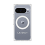 プレミアムスクエアケース with Pixelsnap［ LATENCY - Logotype - Gray ］
