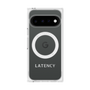プレミアムスクエアケース with Pixelsnap［ LATENCY - Logotype - Gray ］