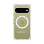 プレミアムスクエアケース with Pixelsnap［ LATENCY - Logotype - Gray ］