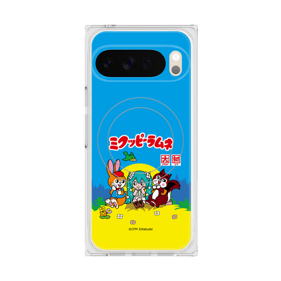 プレミアムスクエアケース with Pixelsnap［ 初音ミク×クッピーラムネ - パッケージ ］