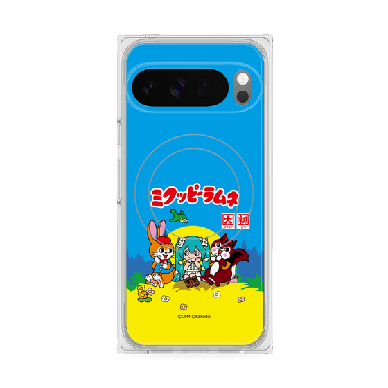 プレミアムスクエアケース with Pixelsnap［ 初音ミク×クッピーラムネ - パッケージ ］