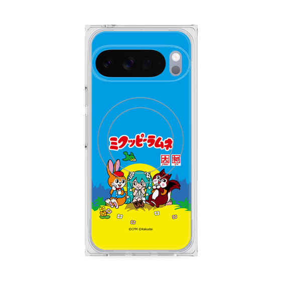 プレミアムスクエアケース with Pixelsnap［ 初音ミク×クッピーラムネ - パッケージ ］