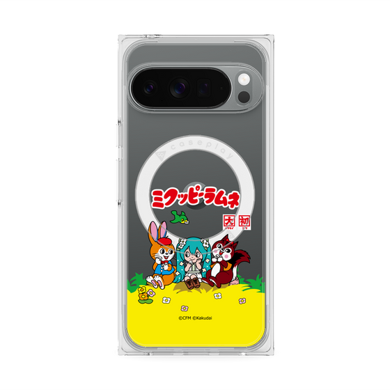 プレミアムスクエアケース with Pixelsnap［ 初音ミク×クッピーラムネ - パッケージ - クリア ］