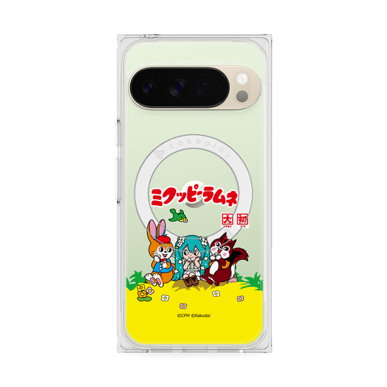 プレミアムスクエアケース with Pixelsnap［ 初音ミク×クッピーラムネ - パッケージ - クリア ］