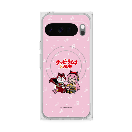 プレミアムスクエアケース with Pixelsnap［ 初音ミク×クッピーラムネ - 巡音ルカ×ラム - デフォルメイラスト ］