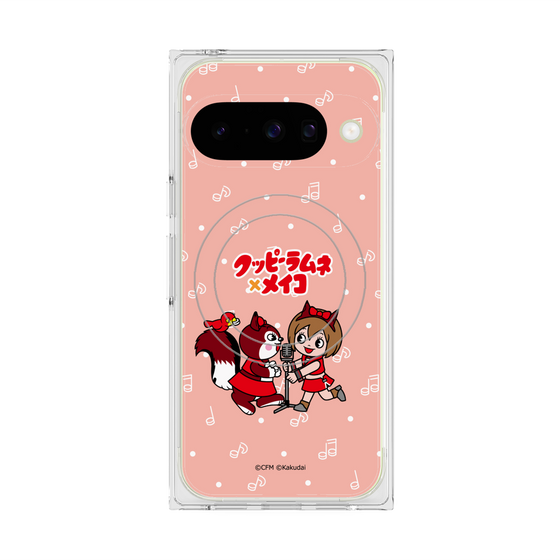 プレミアムスクエアケース with Pixelsnap［ 初音ミク×クッピーラムネ - MEIKO×ラム - デフォルメイラスト ］