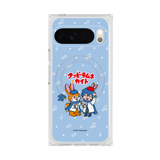 プレミアムスクエアケース with Pixelsnap［ 初音ミク×クッピーラムネ - KAITO×クッピー - デフォルメイラスト ］