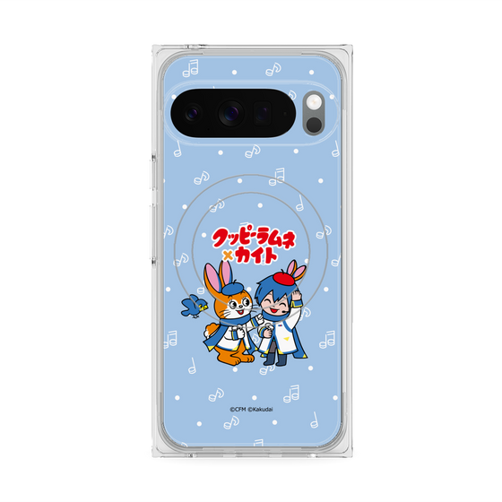 プレミアムスクエアケース with Pixelsnap［ 初音ミク×クッピーラムネ - KAITO×クッピー - デフォルメイラスト ］