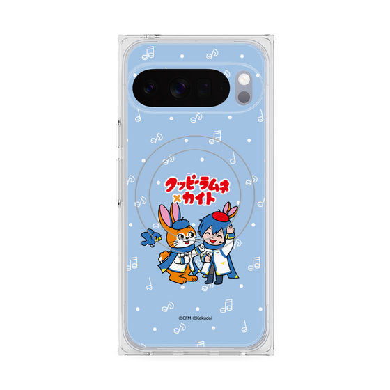 プレミアムスクエアケース with Pixelsnap［ 初音ミク×クッピーラムネ - KAITO×クッピー - デフォルメイラスト ］