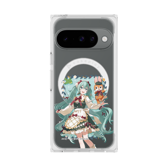 プレミアムスクエアケース with Pixelsnap［ 初音ミク×クッピーラムネ - 初音ミク×クッピー - 等身イラスト1 ］