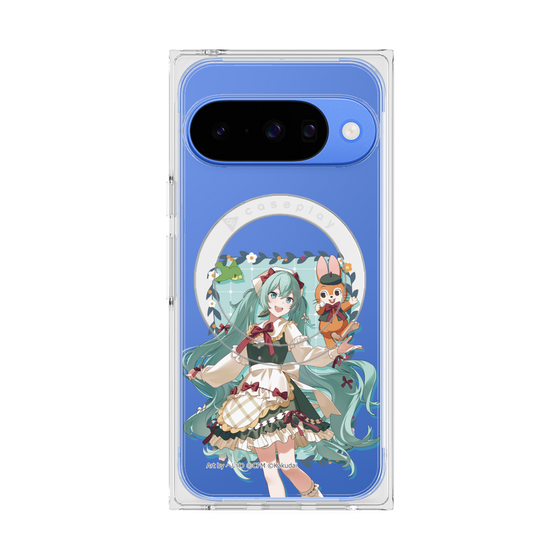 プレミアムスクエアケース with Pixelsnap［ 初音ミク×クッピーラムネ - 初音ミク×クッピー - 等身イラスト1 ］