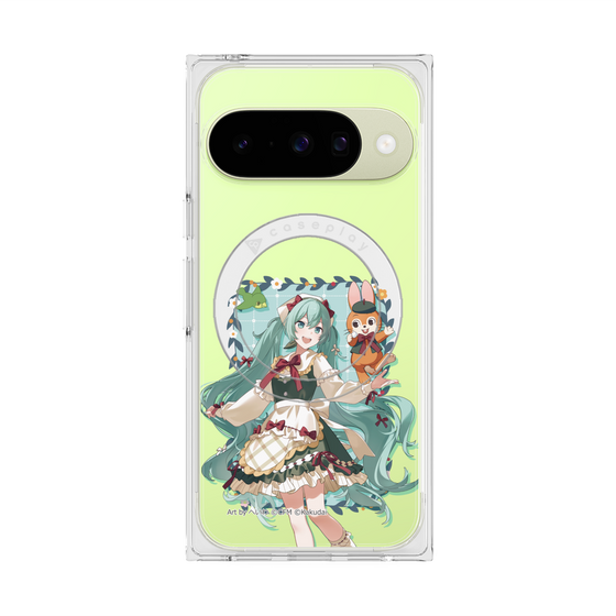 プレミアムスクエアケース with Pixelsnap［ 初音ミク×クッピーラムネ - 初音ミク×クッピー - 等身イラスト1 ］