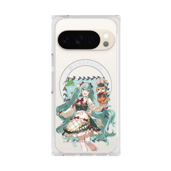 プレミアムスクエアケース with Pixelsnap［ 初音ミク×クッピーラムネ - 初音ミク×クッピー - 等身イラスト1 ］