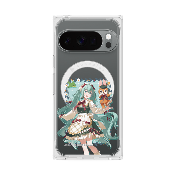 プレミアムスクエアケース with Pixelsnap［ 初音ミク×クッピーラムネ - 初音ミク×クッピー - 等身イラスト1 ］