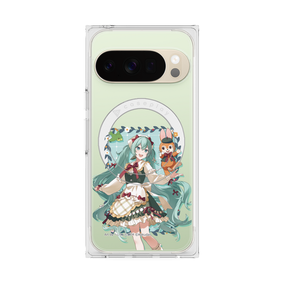 プレミアムスクエアケース with Pixelsnap［ 初音ミク×クッピーラムネ - 初音ミク×クッピー - 等身イラスト1 ］