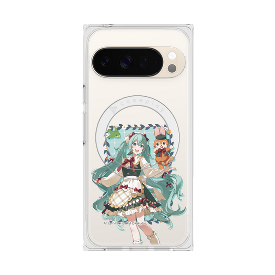 プレミアムスクエアケース with Pixelsnap［ 初音ミク×クッピーラムネ - 初音ミク×クッピー - 等身イラスト1 ］