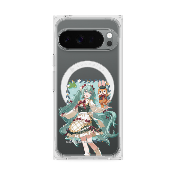 プレミアムスクエアケース with Pixelsnap［ 初音ミク×クッピーラムネ - 初音ミク×クッピー - 等身イラスト1 ］